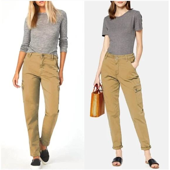 Mavi Pants - Mavi Urban Outfitters Denise High Rise Cargo Pants Tan Tapered 30